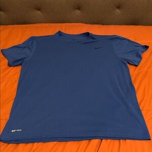 Nike Men’s Dri-FIT Short Sleeve Tee — Royal Blue with Black Swoosh